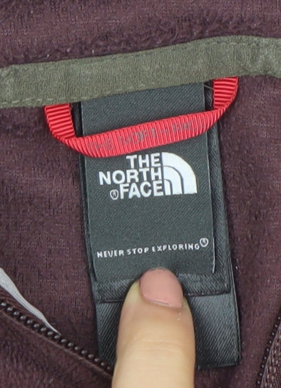 The North Face Women's Brown Fleece Hooded Full Zip Jacket S