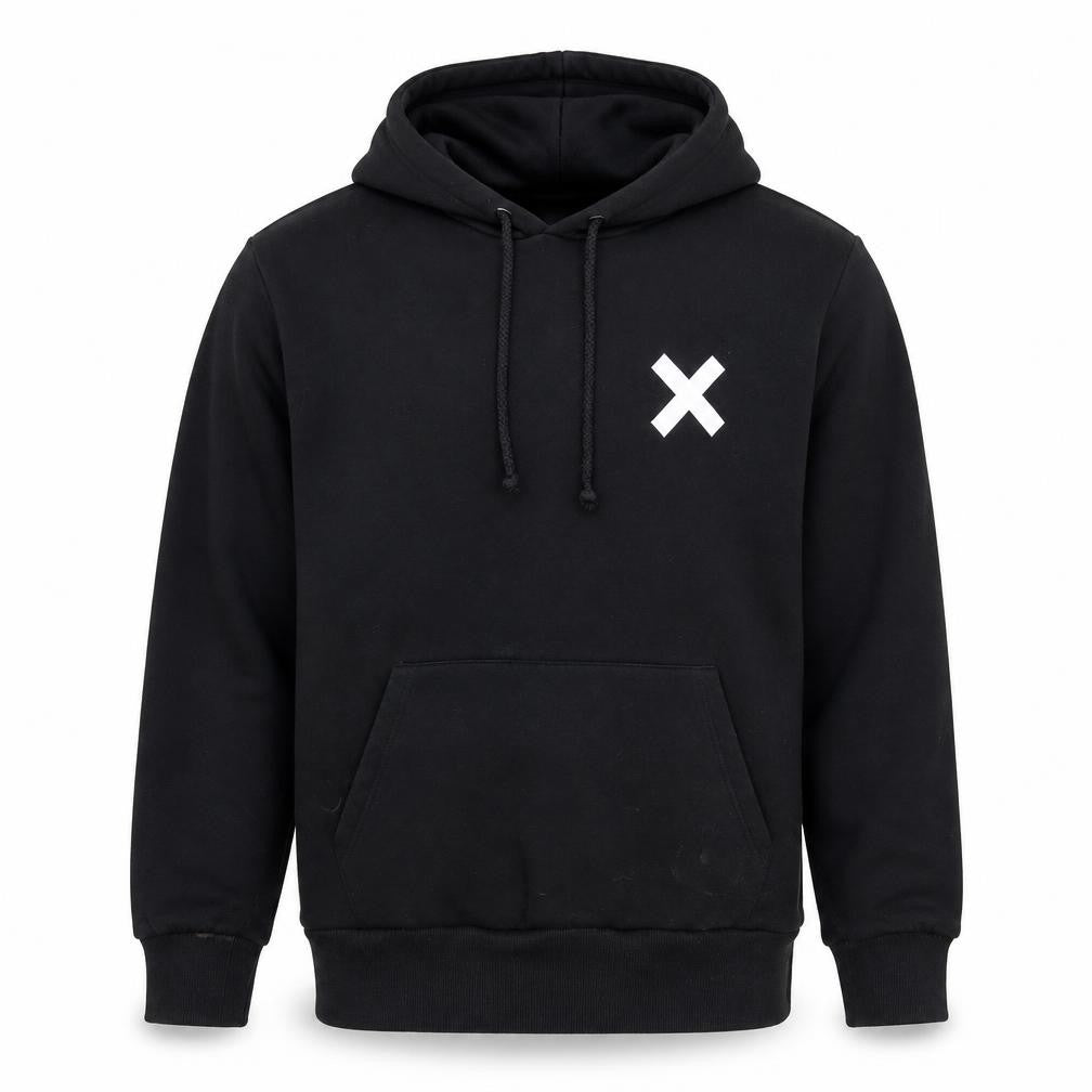 Collusion Men's Black Pullover Hoodie S Regular Fit Graphic Streetwear