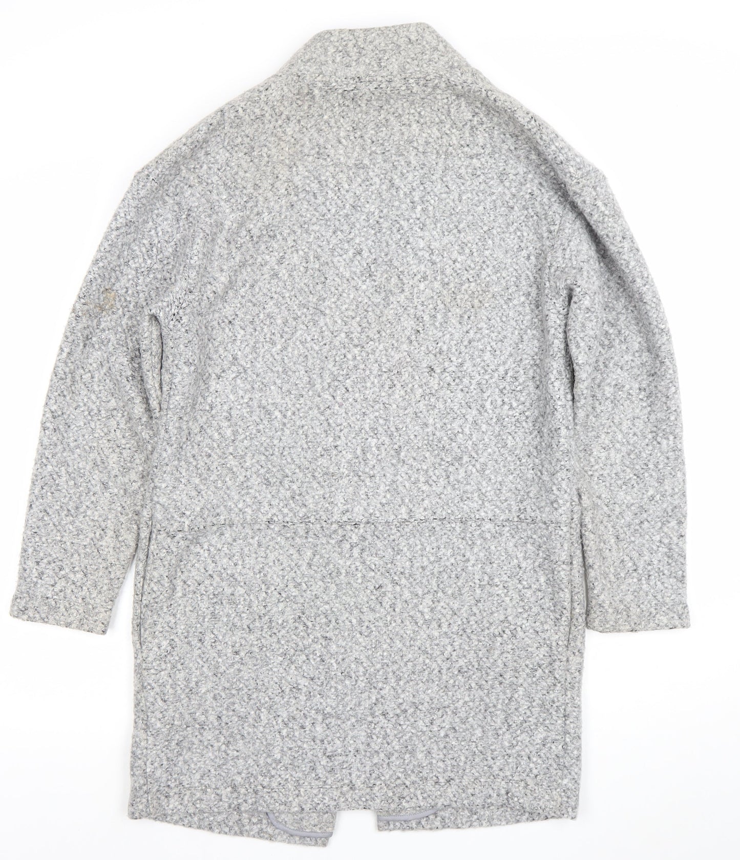 Marks and Spencer Women’s Grey Long Coatigan Size 10 Polyester Open Front