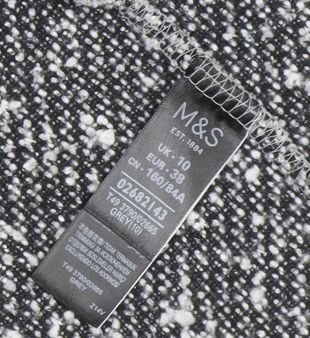Marks and Spencer Women’s Grey Long Coatigan Size 10 Polyester Open Front