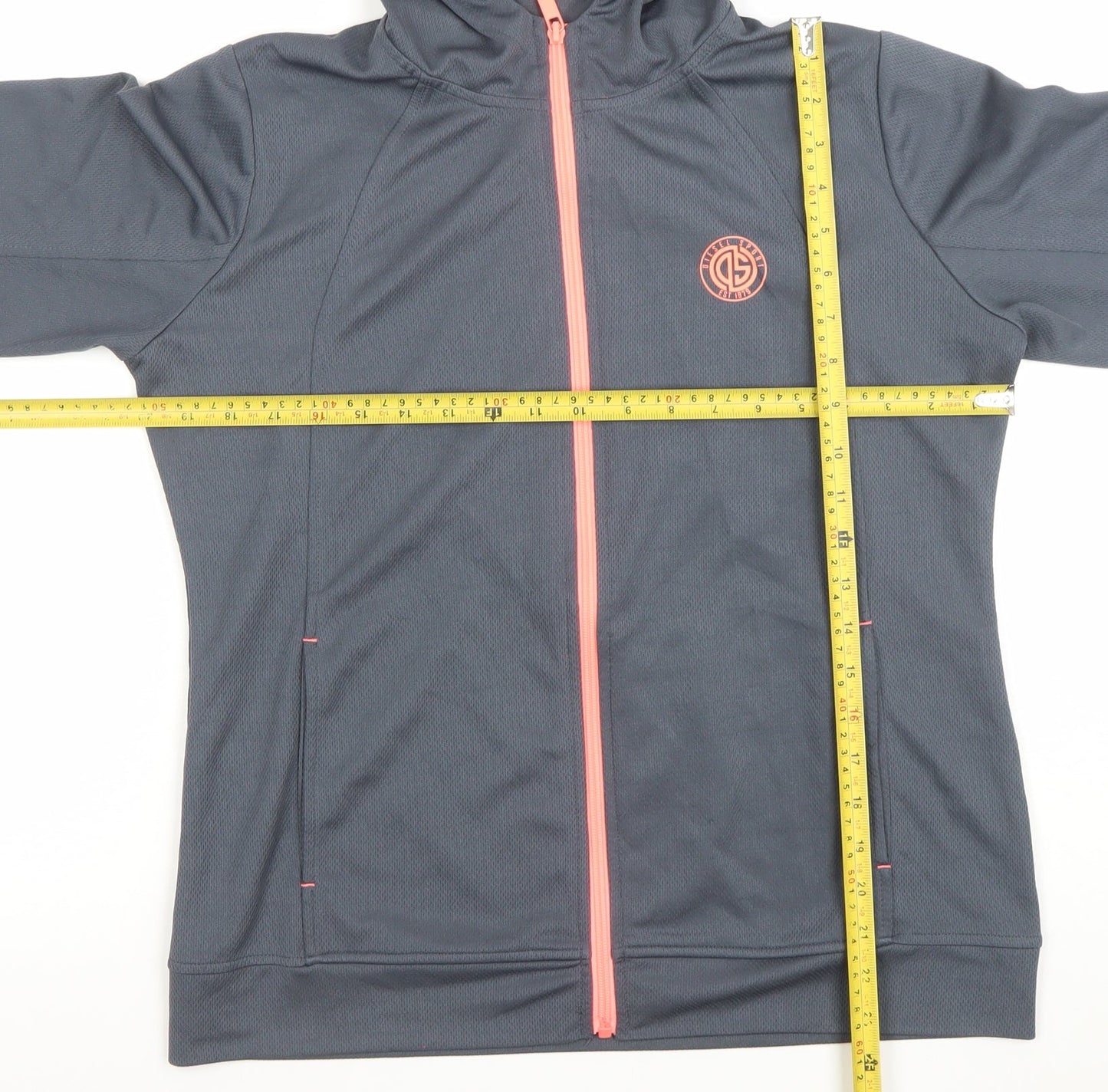 Womens UK XL Regular Diesel Grey Full Zip Hoodie