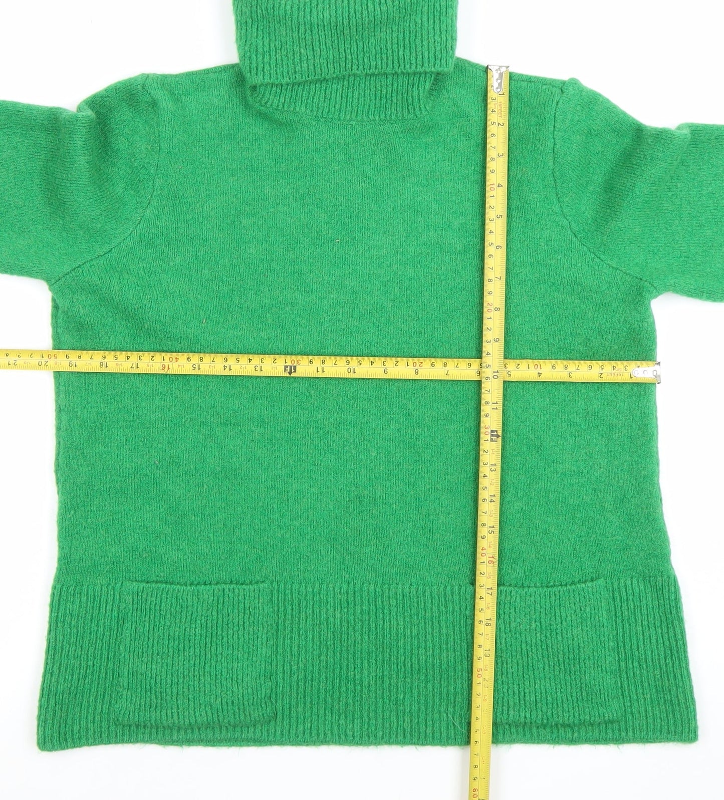 Savida Womens Green Roll Neck Knit Jumper Size 14