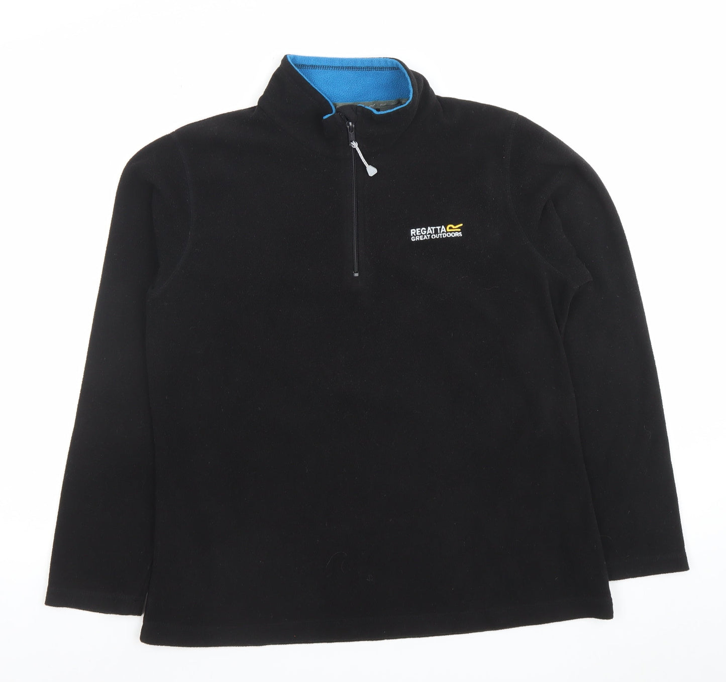 Regatta Great Outdoors Black Fleece 1/4 Zip Sweatshirt UK 12 Women