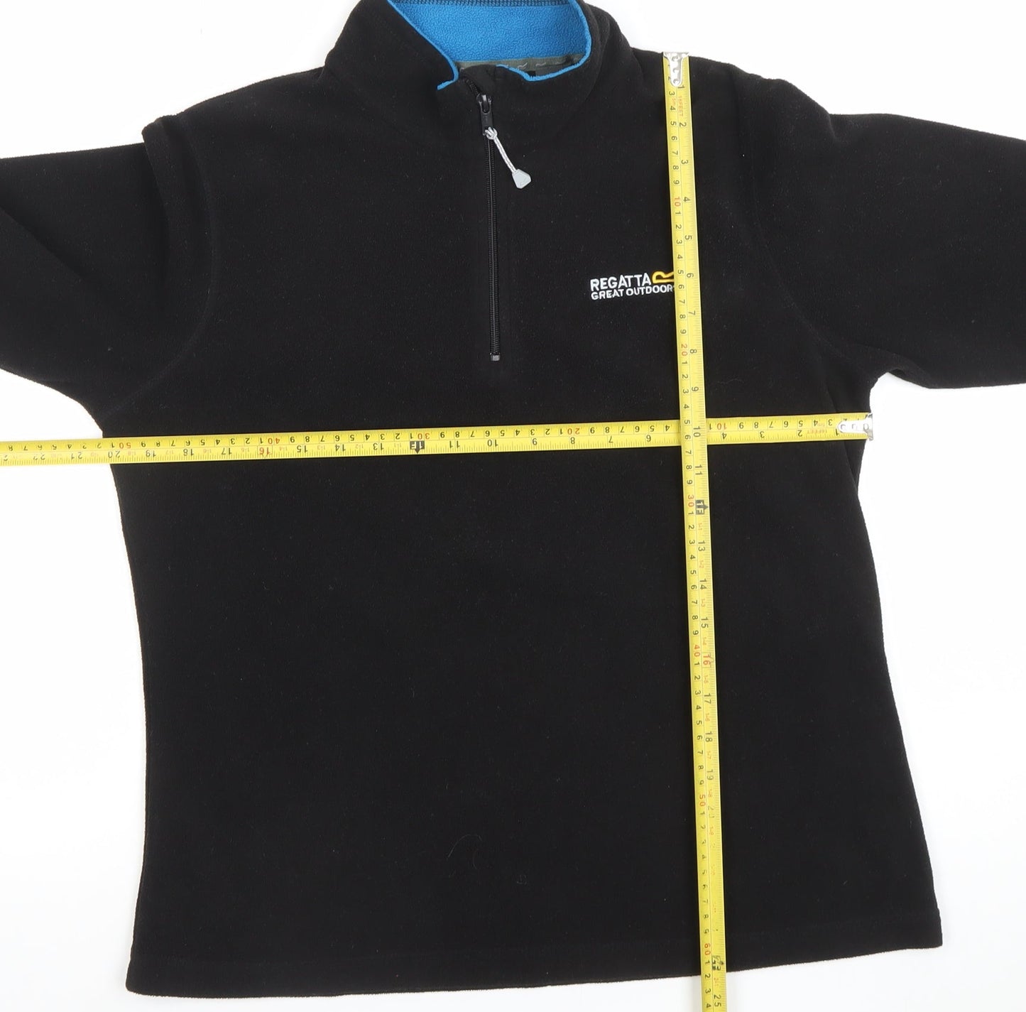 Regatta Great Outdoors Black Fleece 1/4 Zip Sweatshirt UK 12 Women