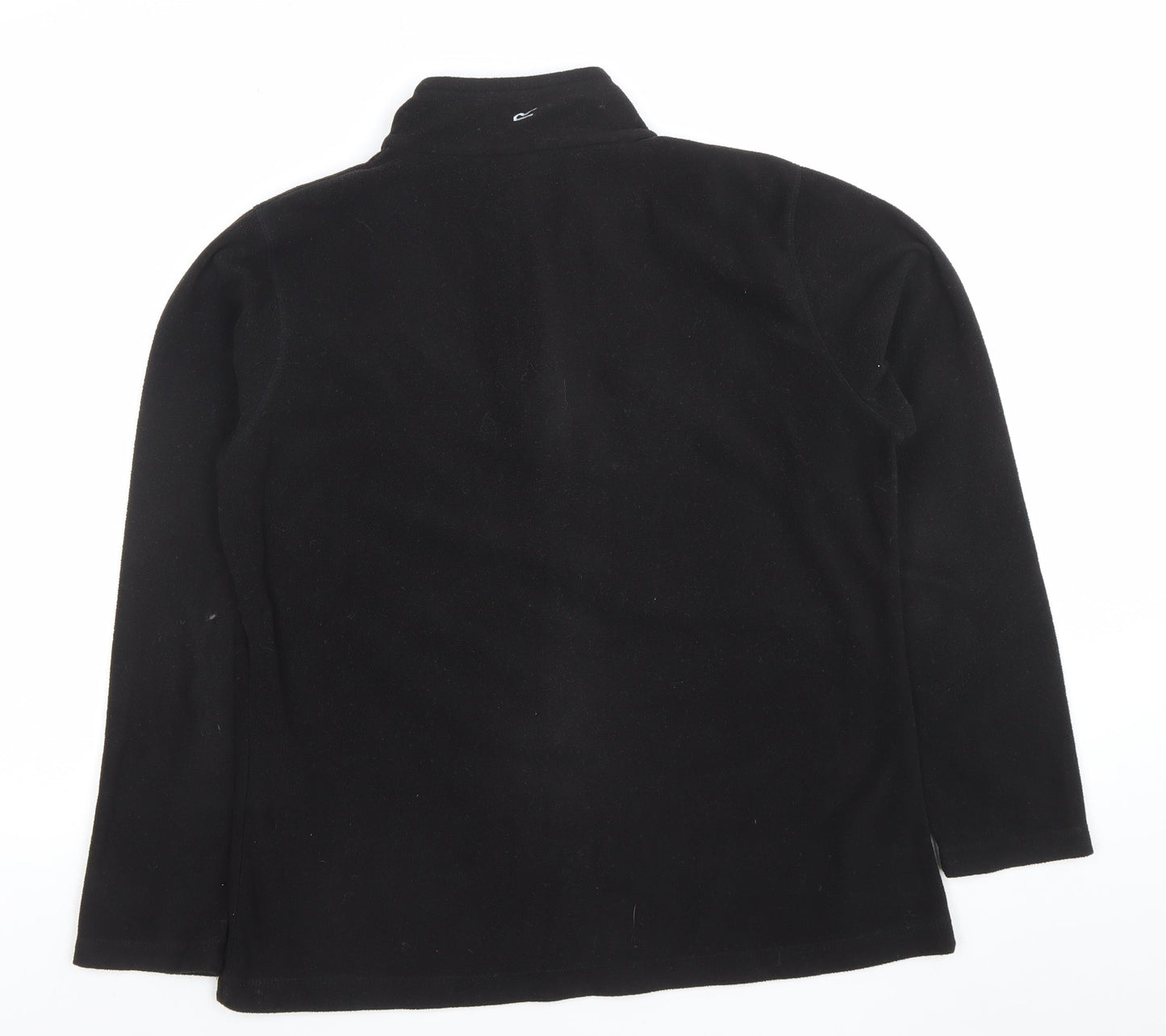 Regatta Great Outdoors Black Fleece 1/4 Zip Sweatshirt UK 12 Women