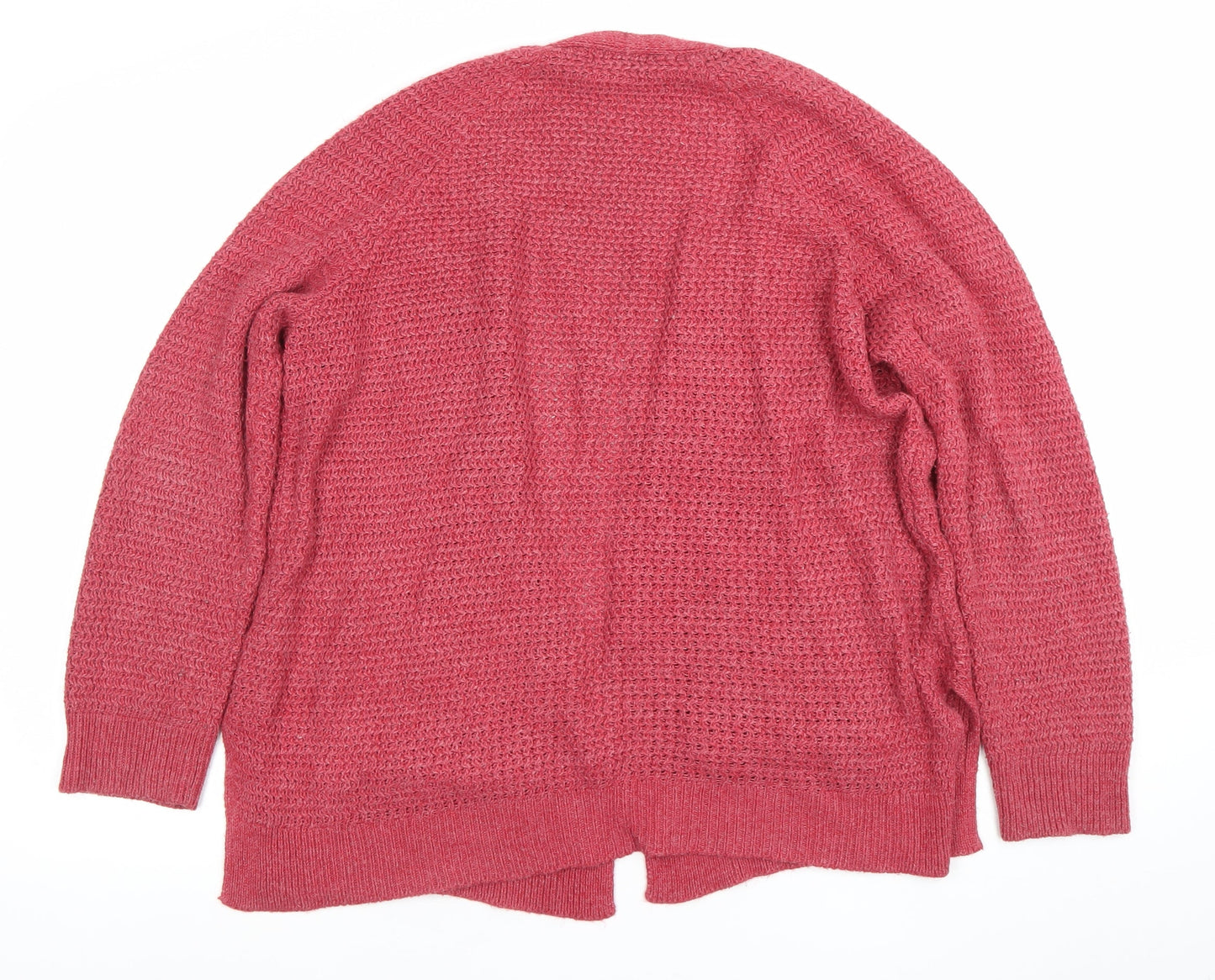 Womens UK 12 Relaxed Fat Face Pink Cardigan Chunky-Knit
