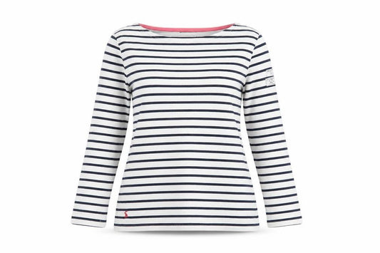 Womens UK Size 10 Joules White 100% Cotton T-Shirt