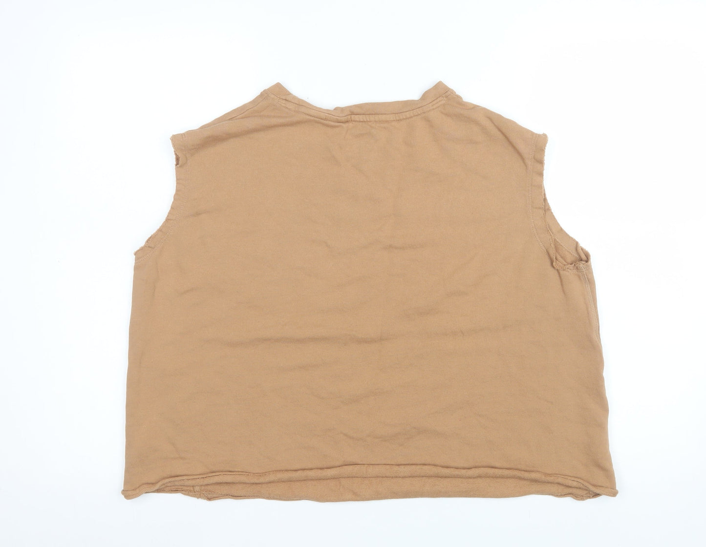 Marks and Spencer Women’s Beige Cotton Sleeveless Tank Top Size 16