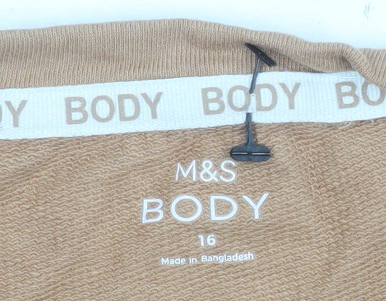 Marks and Spencer Women’s Beige Cotton Sleeveless Tank Top Size 16