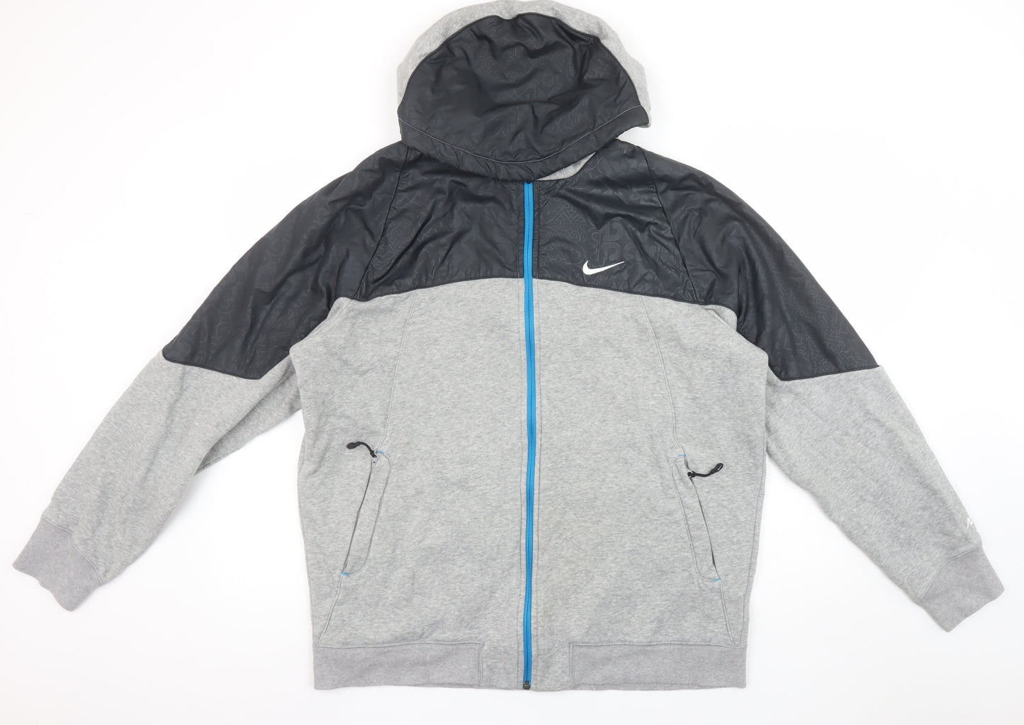 Nike Men's Grey Full Zip Hoodie XL Athletic Dept