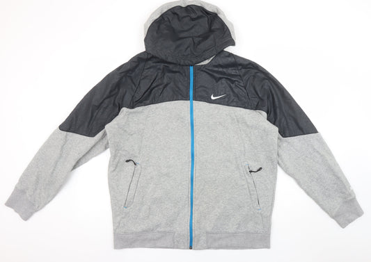 Nike Men's Grey Full Zip Hoodie XL Athletic Dept