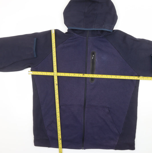 U.S. Athletic Men’s Blue Full Zip Hoodie XL Lightweight Cotton Blend