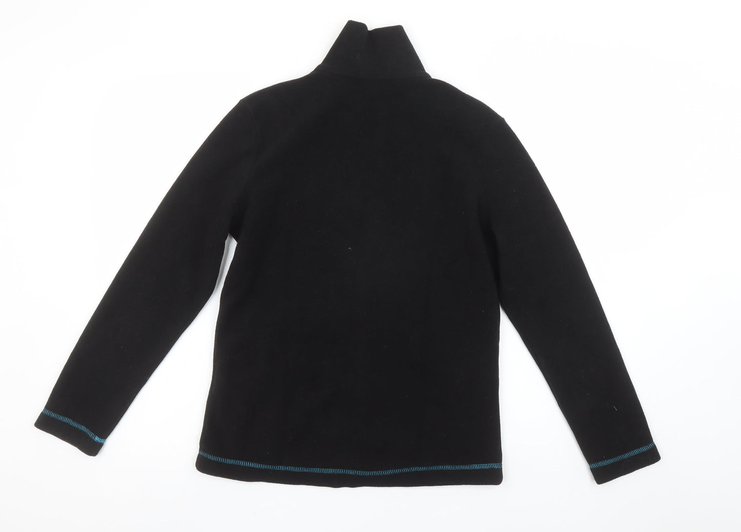 Campri Women Black Fleece Full Zip Jacket Size 8