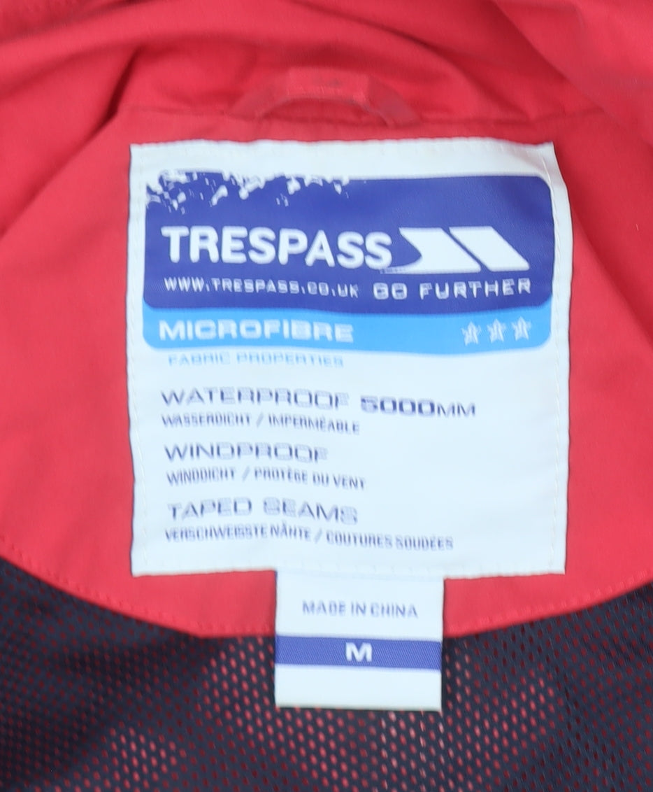 Womens UK Size M Regular Trespass Red Polyester Jacket