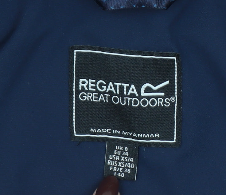 Womens UK Size 8 Regular Regatta Blue Polyester Jacket