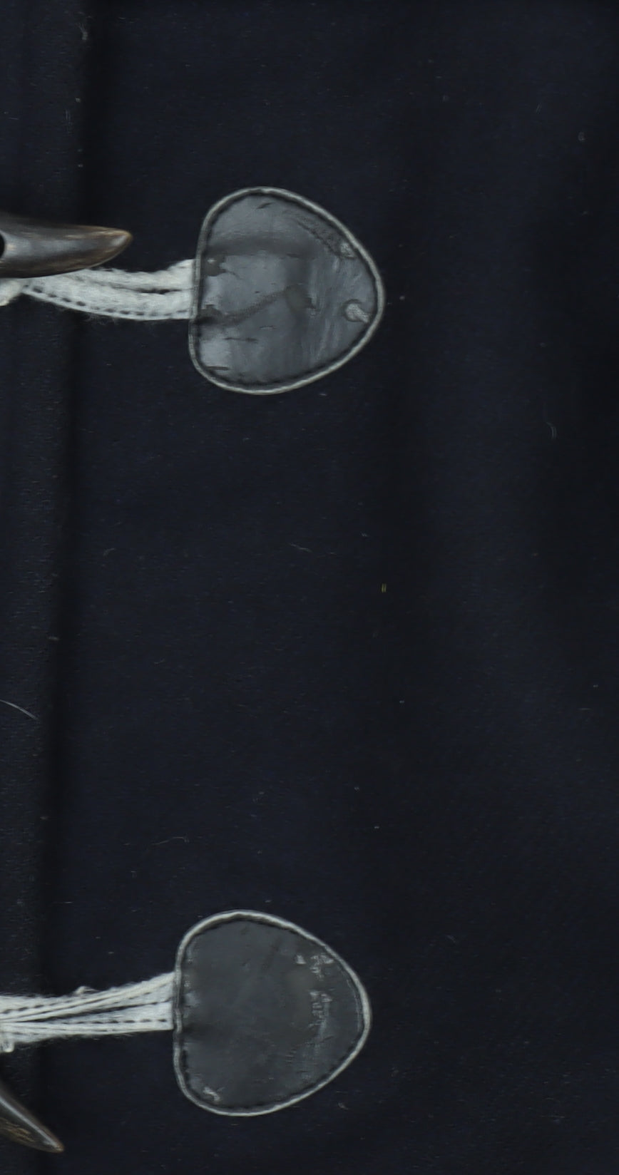 Barbour Women's Black Wool Duffle Coat Size 14 Mid-Length Classic