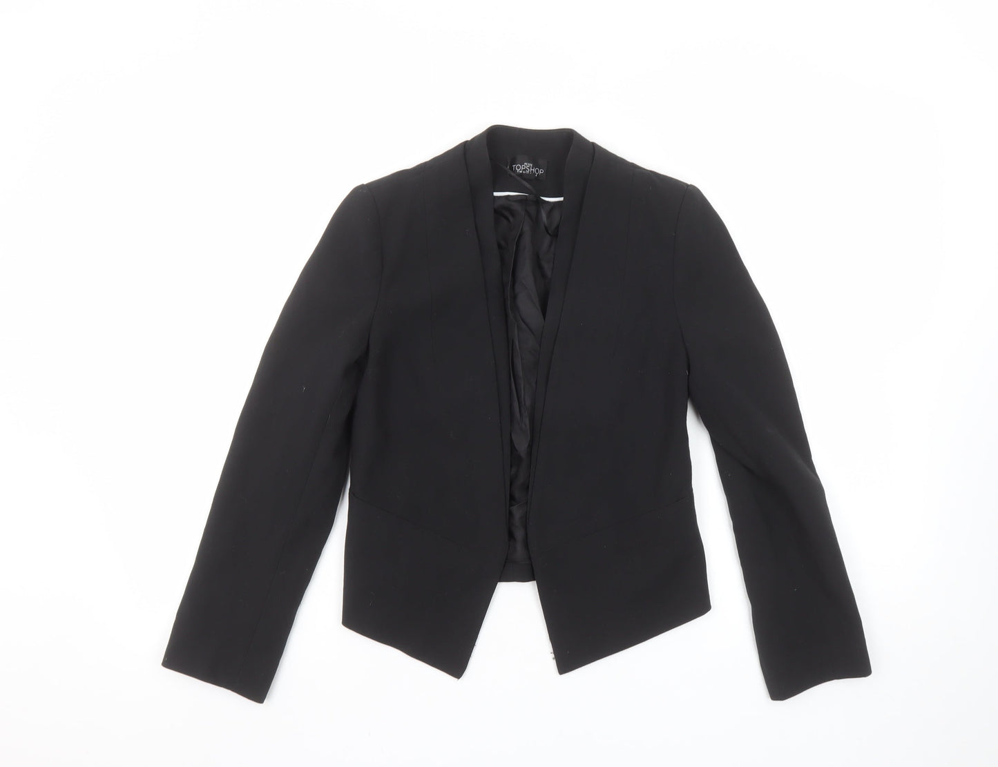 Topshop Petite Black Shawl Collar Blazer Jacket UK 4