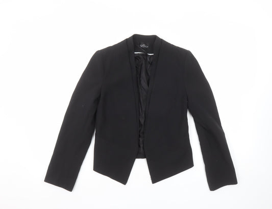 Topshop Petite Black Shawl Collar Blazer Jacket UK 4