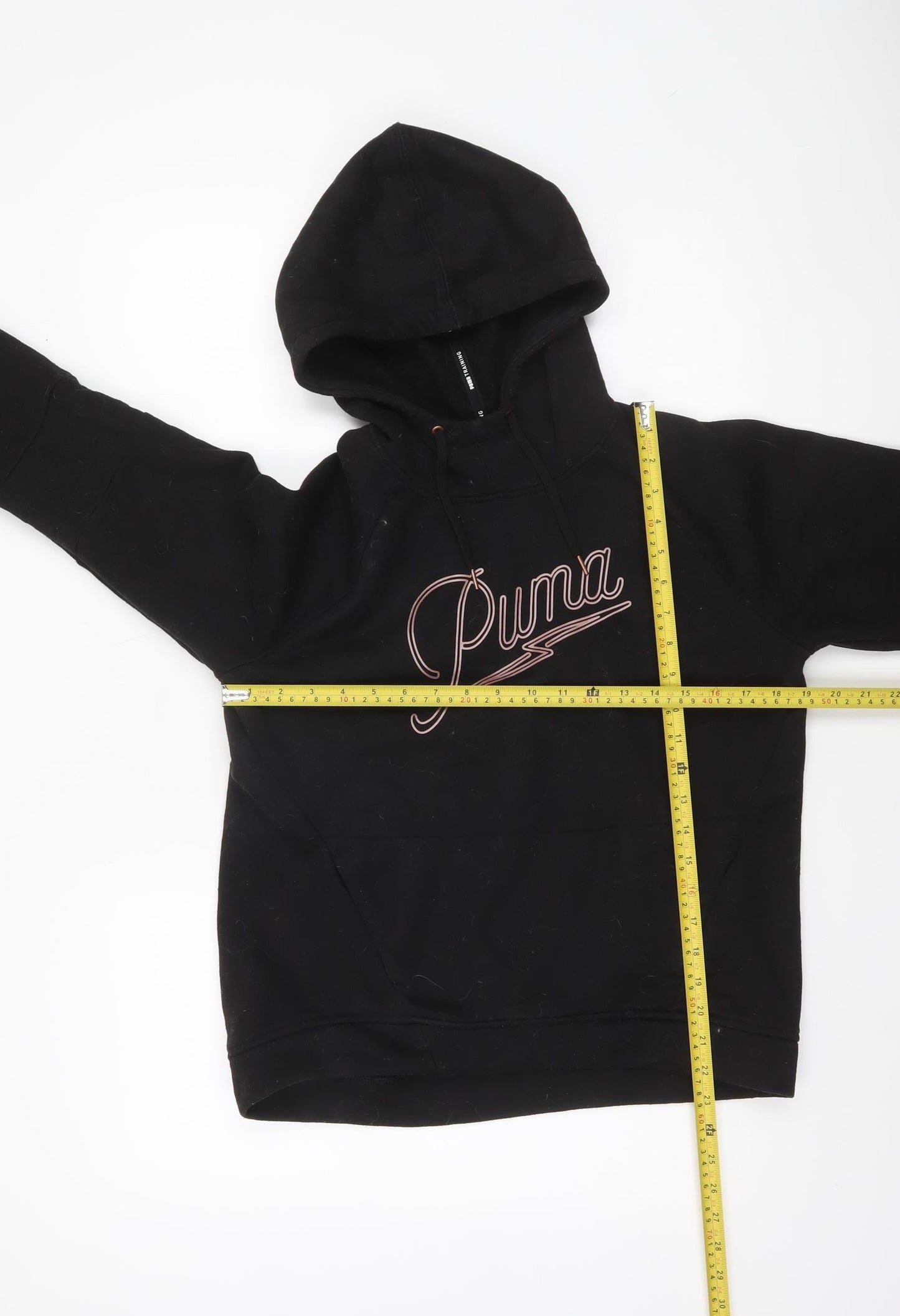 Womens UK S Regular PUMA Black Pullover Hoodie