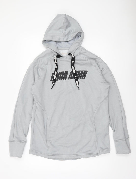 Mens UK M Regular Under armour Grey Pullover Hoodie