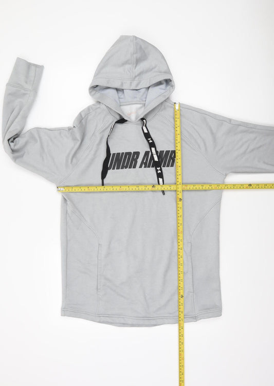 Mens UK M Regular Under armour Grey Pullover Hoodie