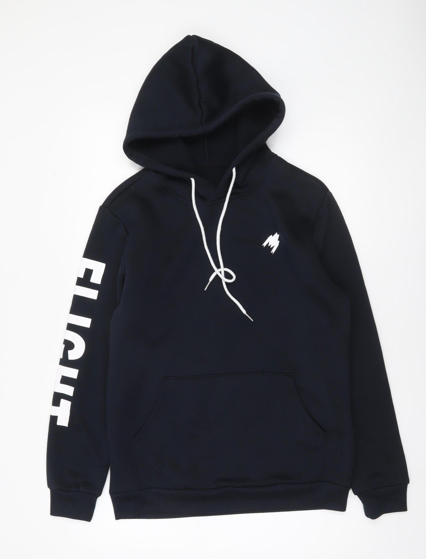 SHEIN Women's Black Pullover Hoodie Size S Flight Print Sweatshirt
