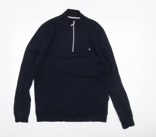 Mineral Men Blue 1/2 Zip High Neck Long Sleeve Sweatshirt M