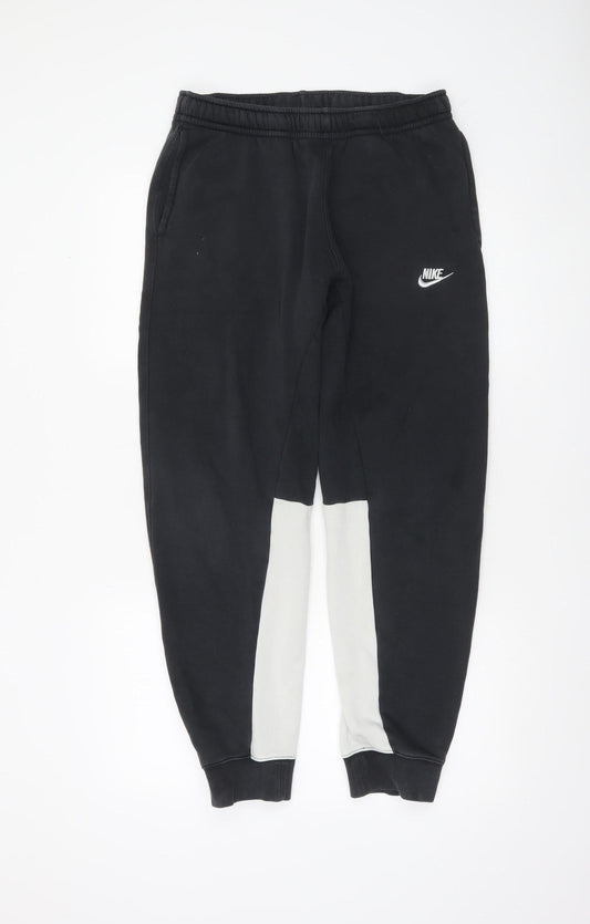 Nike Men's Black Joggers M Regular Fit Fleece Sweatpants