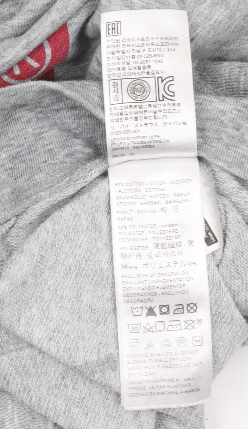 Womens UK M Regular Levi's Grey Pullover Hoodie