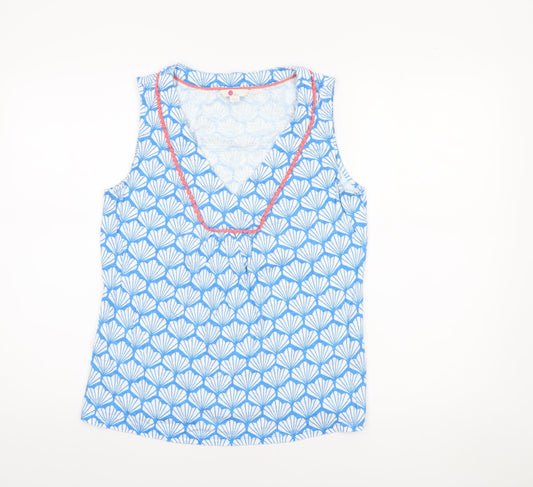 Womens UK Size 12 Boden Blue 100% Cotton Tank