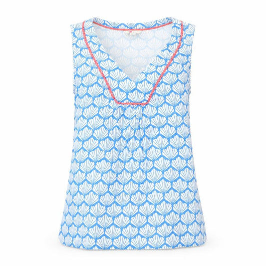 Womens UK Size 12 Boden Blue 100% Cotton Tank