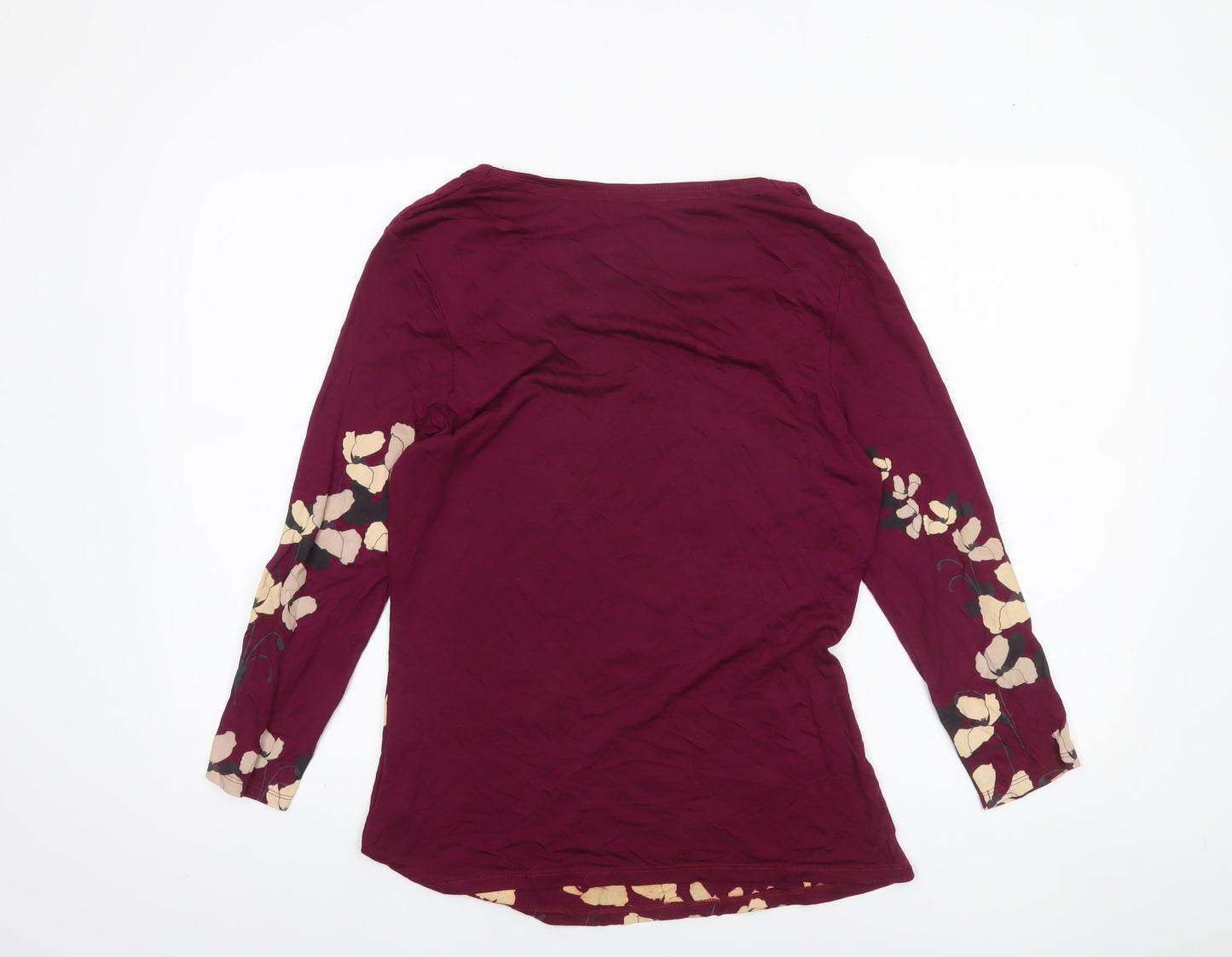 RJR John Rocha Womens Red Floral Tunic Blouse Size 12 Viscose