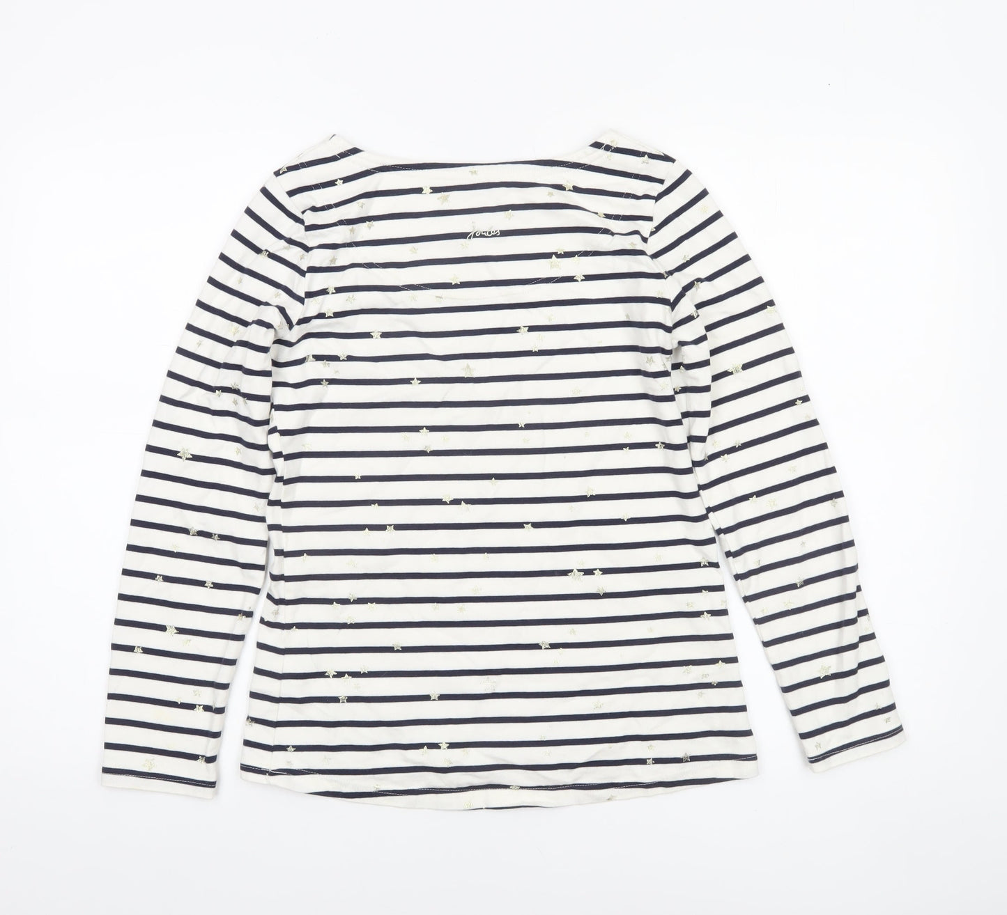 Womens UK Size 8 Joules Blue 100% Cotton T-Shirt