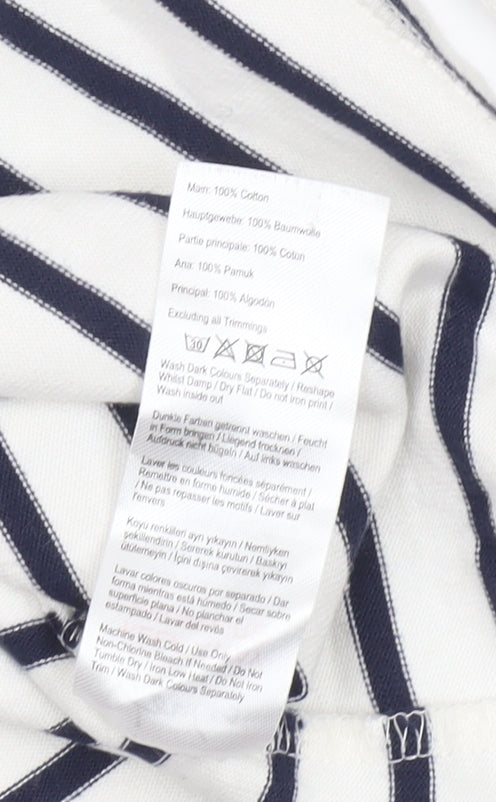 Womens UK Size 8 Joules Blue 100% Cotton T-Shirt