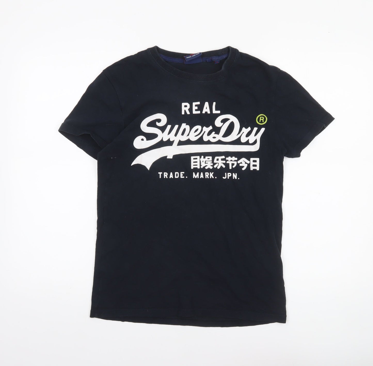Superdry Women’s Black Cotton Logo T-Shirt Size S