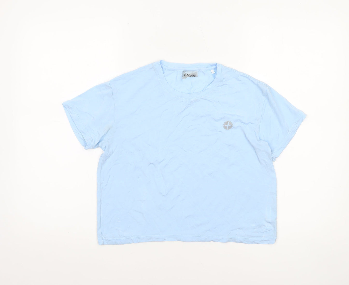 Gym+Coffee Women's Blue XS Basic Crew Neck Short Sleeve Jersey T-Shirt