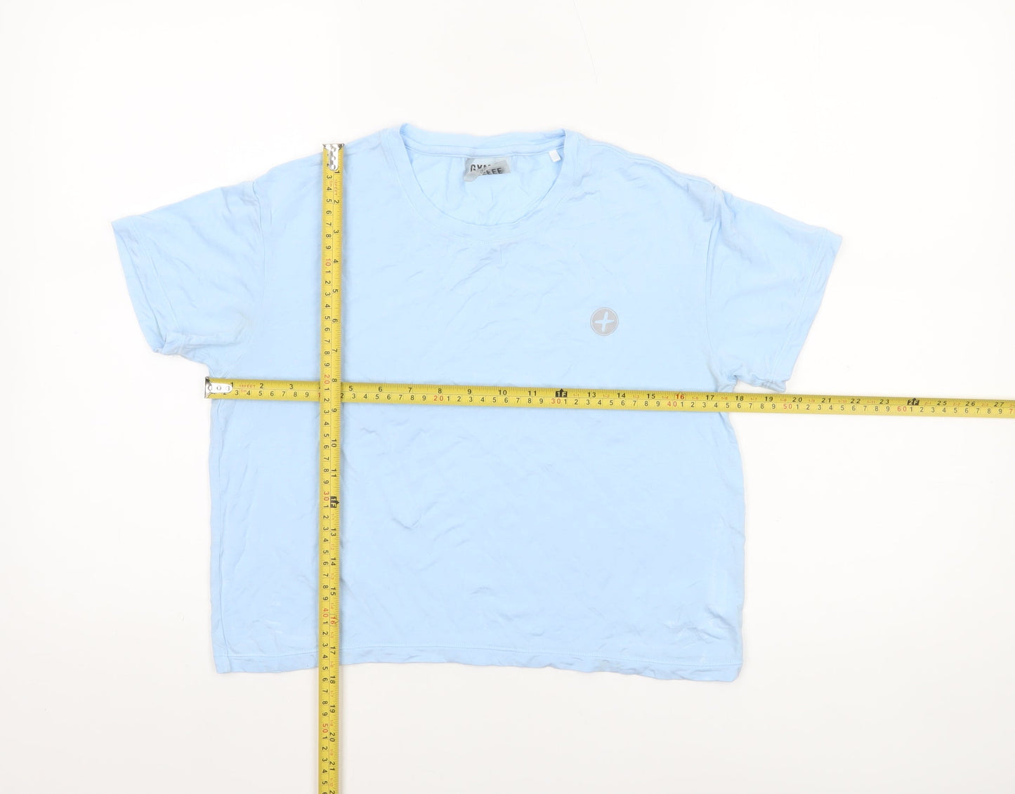 Gym+Coffee Women's Blue XS Basic Crew Neck Short Sleeve Jersey T-Shirt