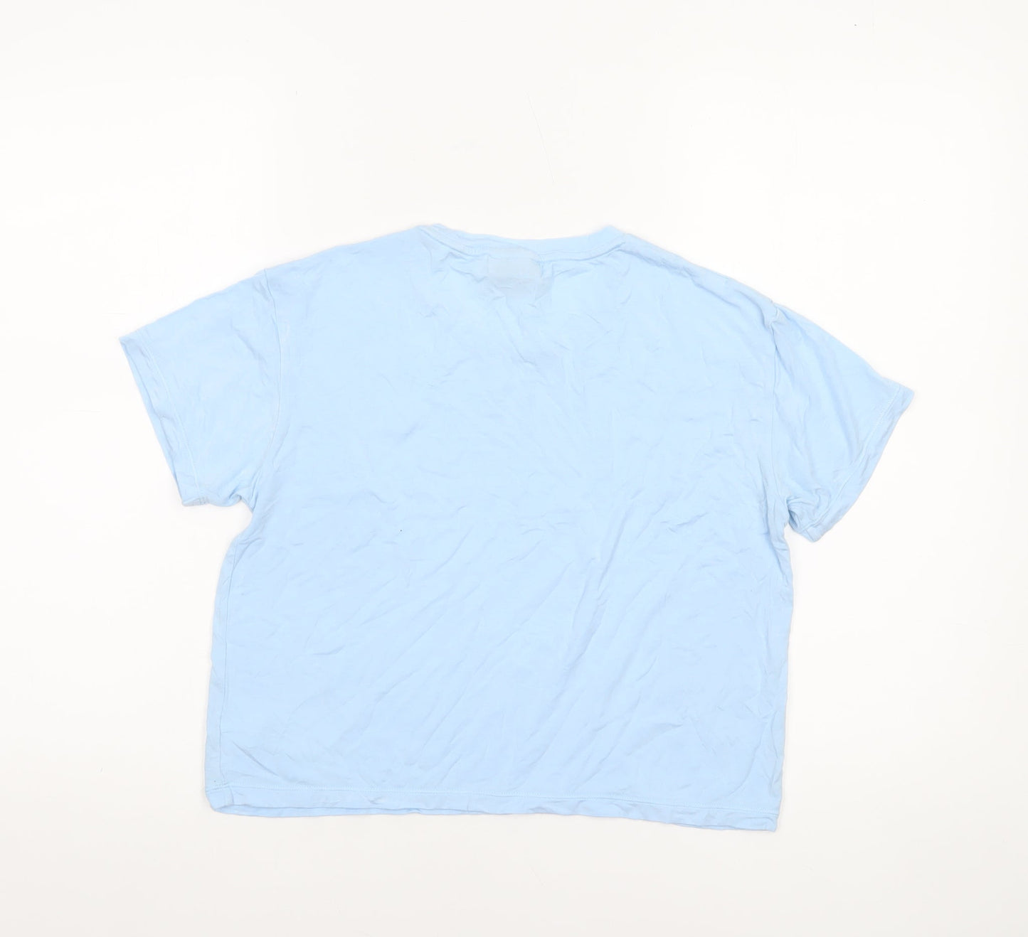 Gym+Coffee Women's Blue XS Basic Crew Neck Short Sleeve Jersey T-Shirt