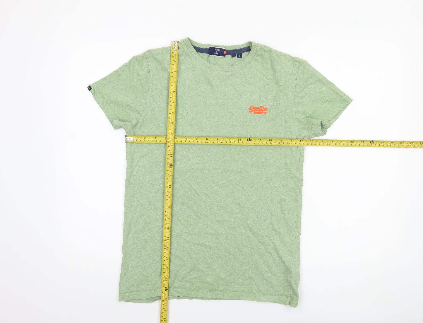 Superdry Men's Green Crew Neck Cotton Short Sleeve T-Shirt Size S