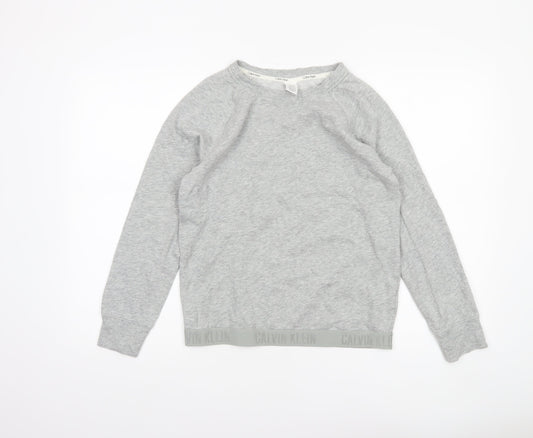 Calvin Klein Women Grey Jersey Long Sleeve Pyjama Top S