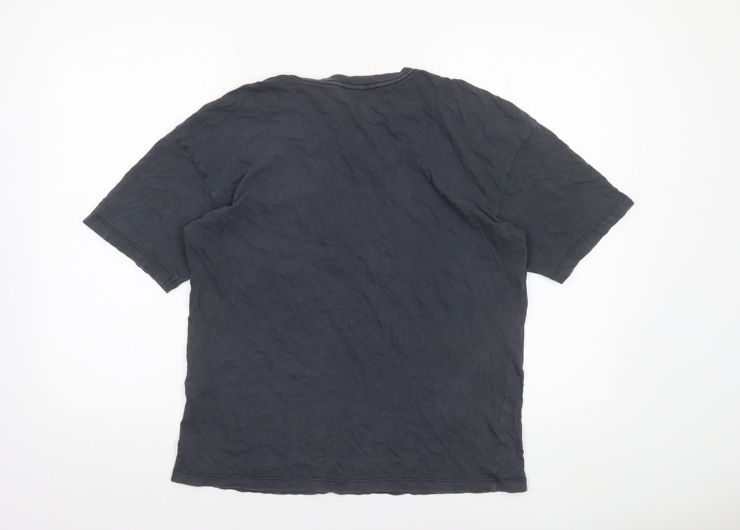 Zara Women Black Cotton Short Sleeve Basic T-Shirt Size S