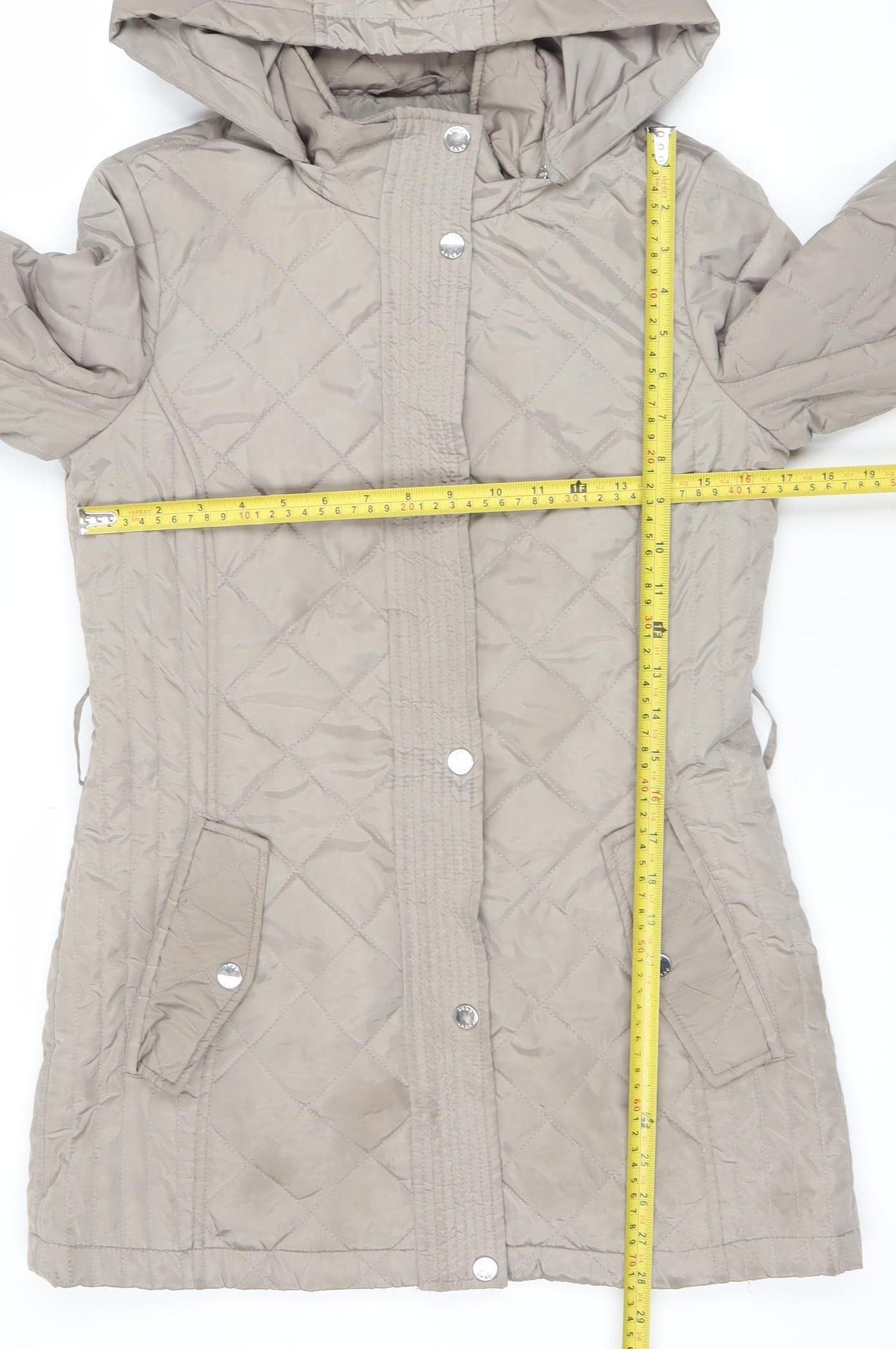 Womens UK Size XS Regular DKNY Beige Polyester Coat