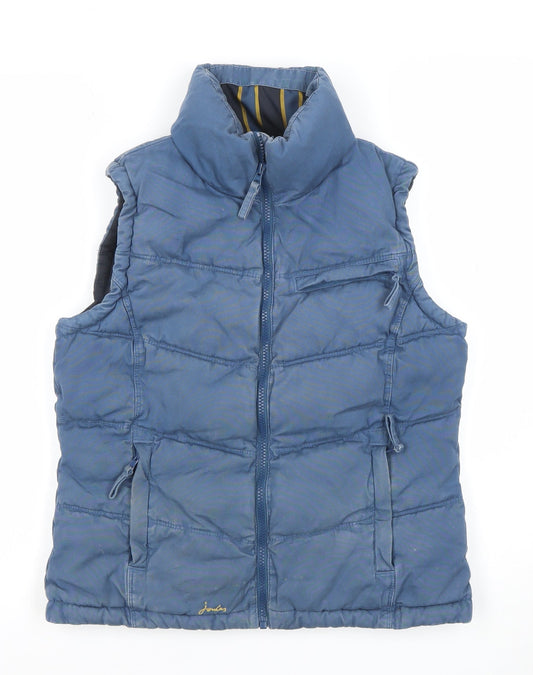 Womens UK Size XS Regular Joules Blue Polyamide Waistcoat