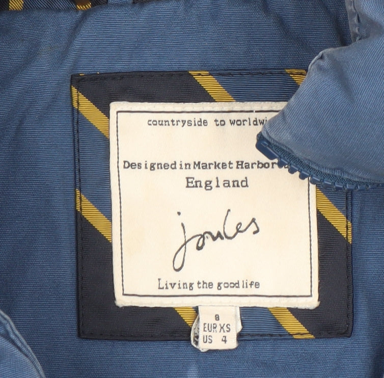 Womens UK Size XS Regular Joules Blue Polyamide Waistcoat
