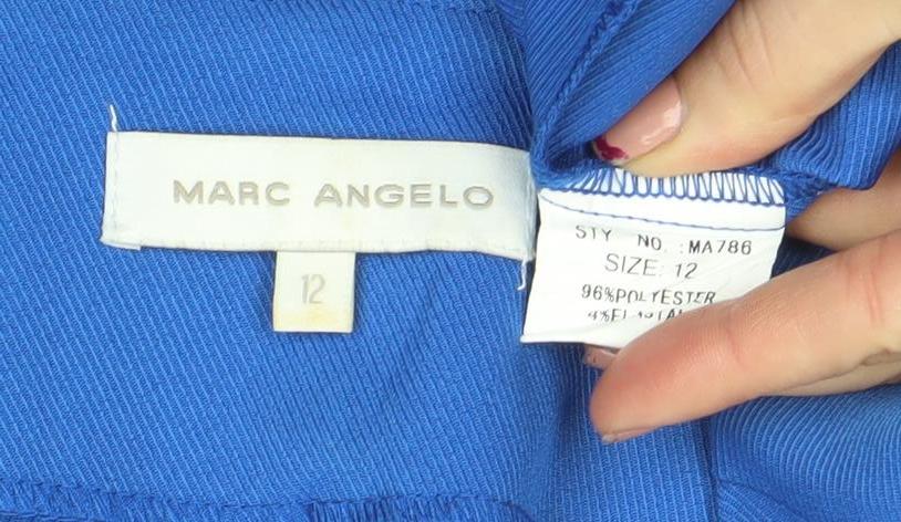 Marc Angelo Women's Blue Size 12 3/4 Sleeve Open Front Blazer Jacket
