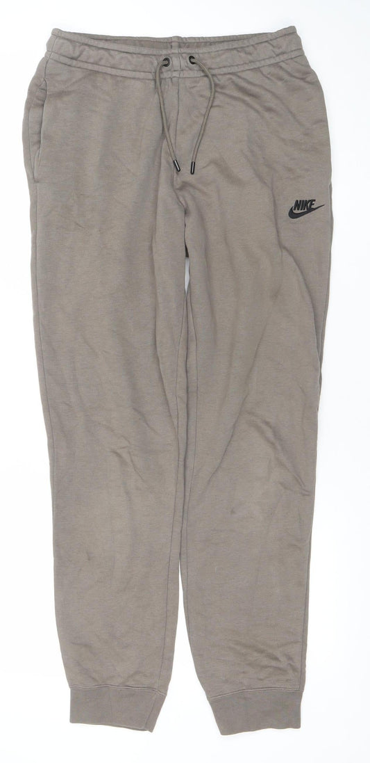 Nike Men's Brown Small Jogger Trousers Cotton Blend