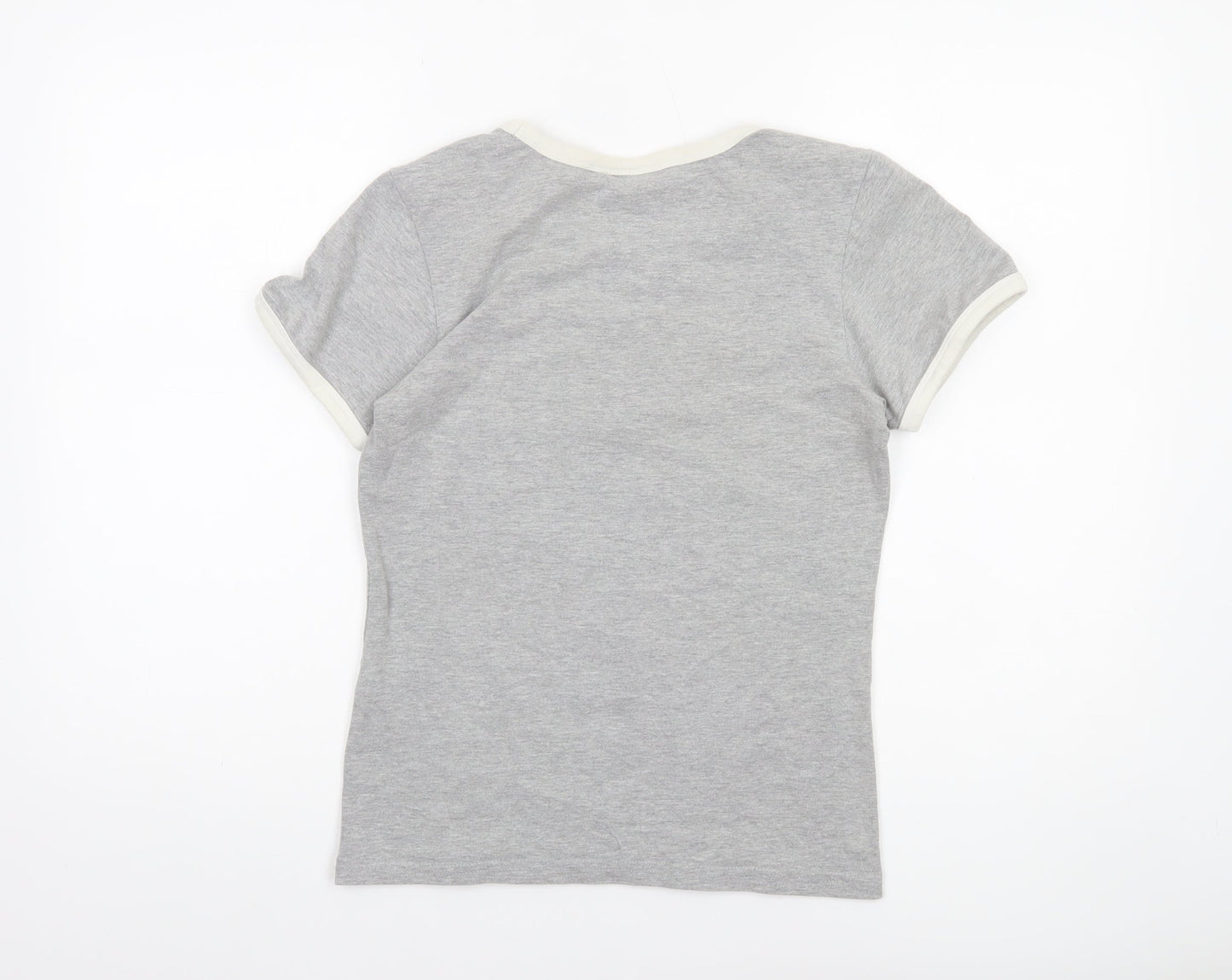 Womens UK Size 14 PUMA Grey Cotton Blend T-Shirt