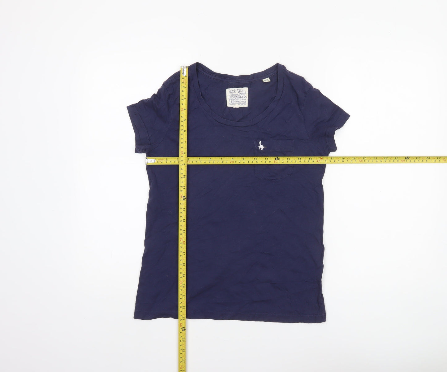 Womens UK Size 6 Jack Wills Blue 100% Cotton T-Shirt