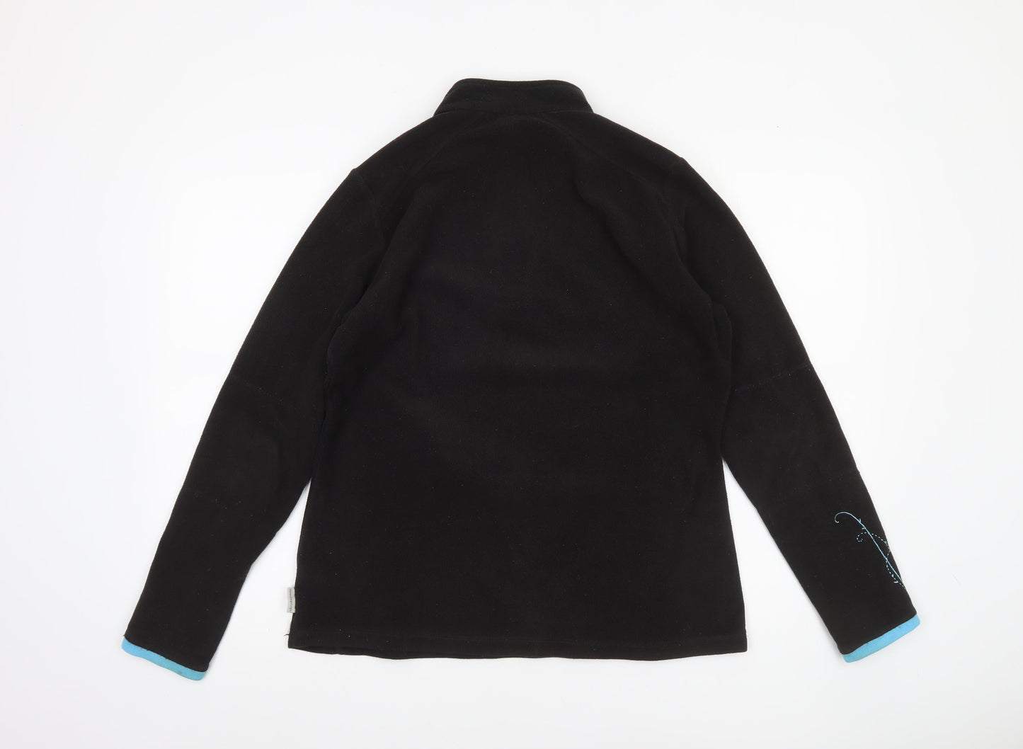 Decathlon Creation Women's Black Fleece 1/4 Zip Pullover Sweatshirt XL
