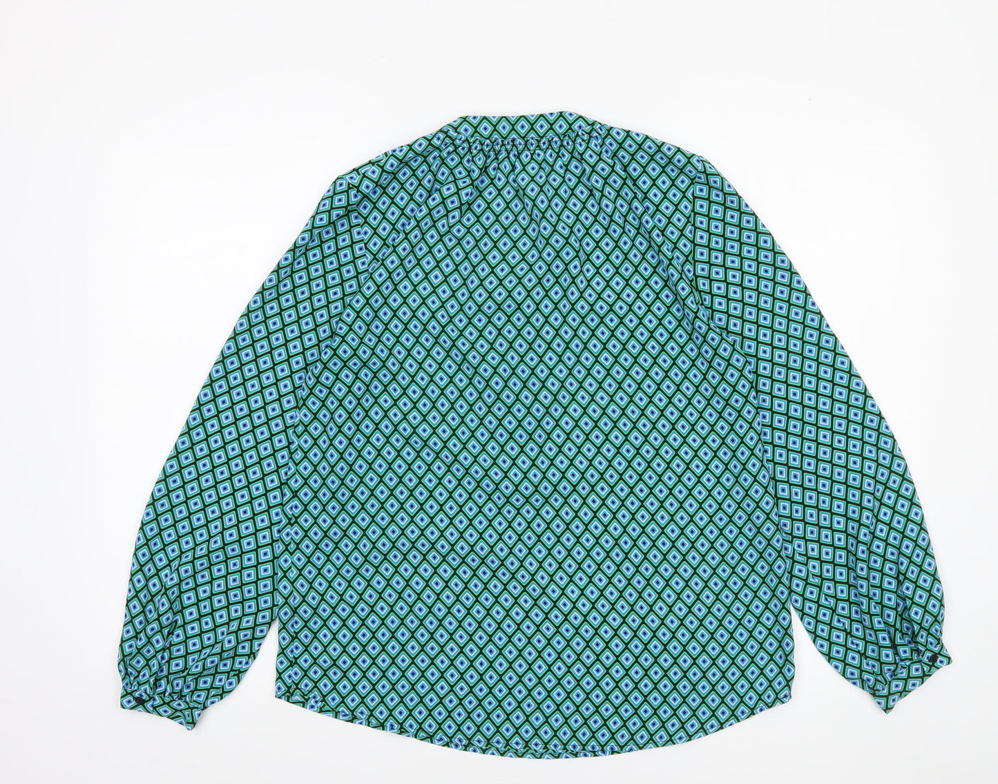 Dunnes Women's Multicoloured Geometric Long Sleeve Tunic Blouse Size S
